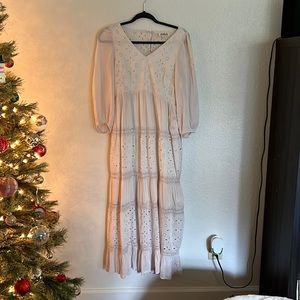 Listicle cream colored maxi dress